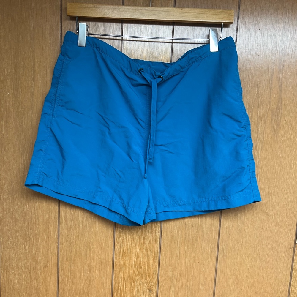 L.L. Bean blue/teal Supplex Nylon Drawsting Women's Shorts Small Active Hiking